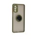 Чохол Samsung Galaxy M52 (M526) LikGus Edging Ring зелений (хакі)