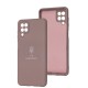 Чохол Samsung Galaxy A12 / M12 Full Premium Тризуб розовий / pink sand