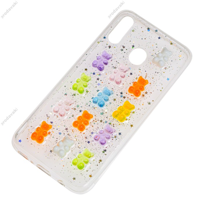 Чохол для Samsung Galaxy M20 (M205) 3D confetti "ведмедики"