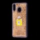 Чохол для Samsung Galaxy M20 (M205) Блискучі вода золотистий "духи"
