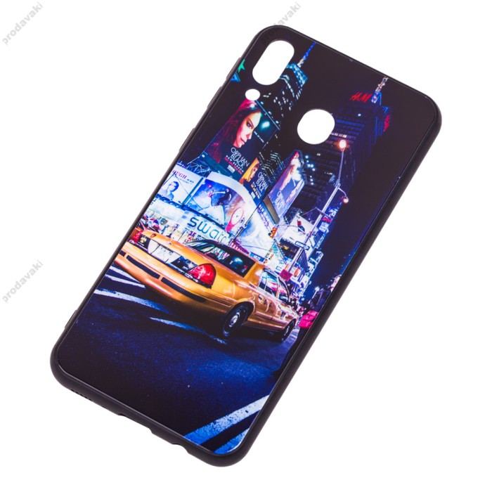 Чохол для Samsung Galaxy M20 (M205) glass new "Нью Йорк"