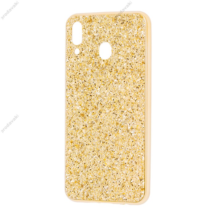 Чохол для Samsung Galaxy M20 (M205) Shining sparkles з блискітками золотистий