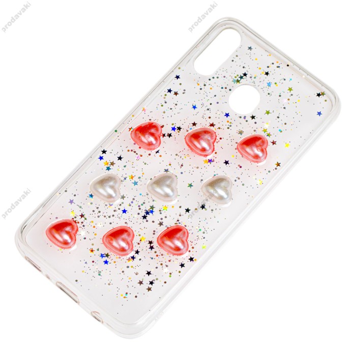 Чохол для Samsung Galaxy M20 (M205) 3D confetti "серця"