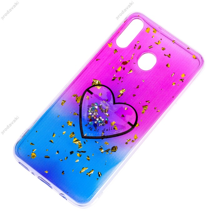 Чохол Samsung Galaxy M20 (M205) Multi confetti рожевий "Серце"