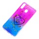 Чохол Samsung Galaxy M20 (M205) Multi confetti рожевий "Серце"