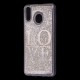 Чохол для Samsung Galaxy M20 (M205) Блискучі вода сріблястий "Love"