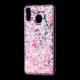 Чохол для Samsung Galaxy M20 (M205) Блискучі вода рожевий "рожеві квіти"
