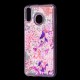Чохол для Samsung Galaxy M20 (M205) Блискучі вода рожевий "рожево-фіолетові квіти"