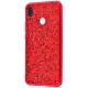 Чохол для Samsung Galaxy M20 (M205) Shining sparkles з блискітками червоний