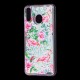 Чохол для Samsung Galaxy M20 (M205) Блискучі вода світло-рожевий "фламінго та кактуси"