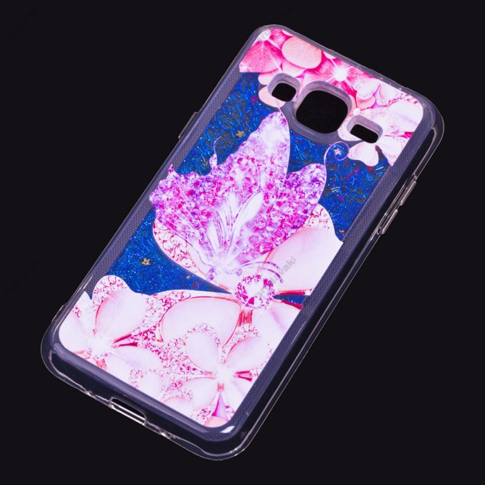 Чохол для Samsung Galaxy J3 2016 (J320) Блискучі вода Fashion "Ажур"