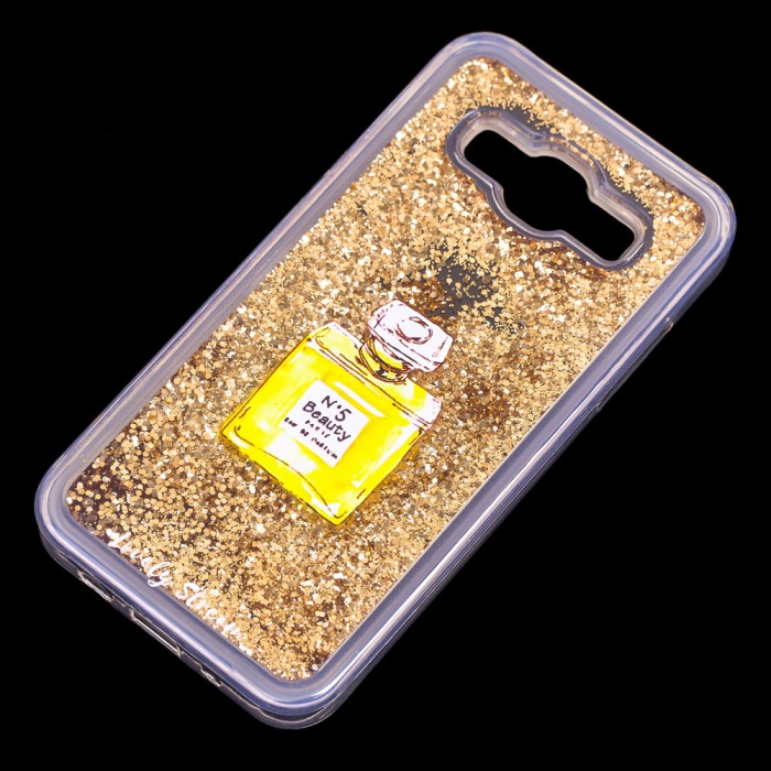 Чохол для Samsung Galaxy J5 (J500) вода золотистий "духи"