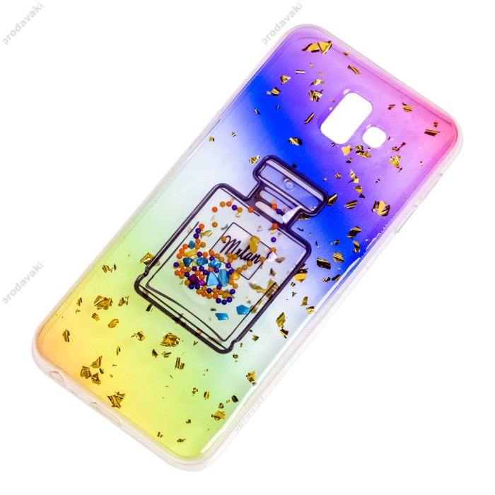 Чохол для Samsung Galaxy J6+ 2018 (J610) Multi confetti синій "духи"