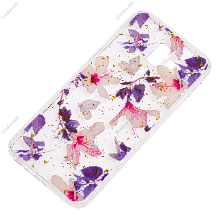 Чохол для Samsung Galaxy J6+ 2018 (J610) Flowers Confetti "китайська фіолетова троянда"