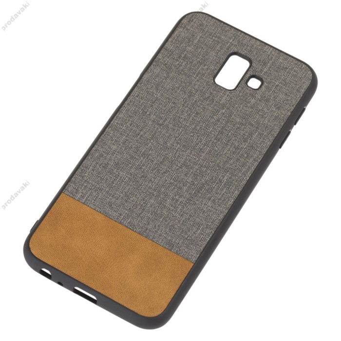 Чохол для Samsung Galaxy J6+ 2018 (J610) Hard Textile сіро-коричневий