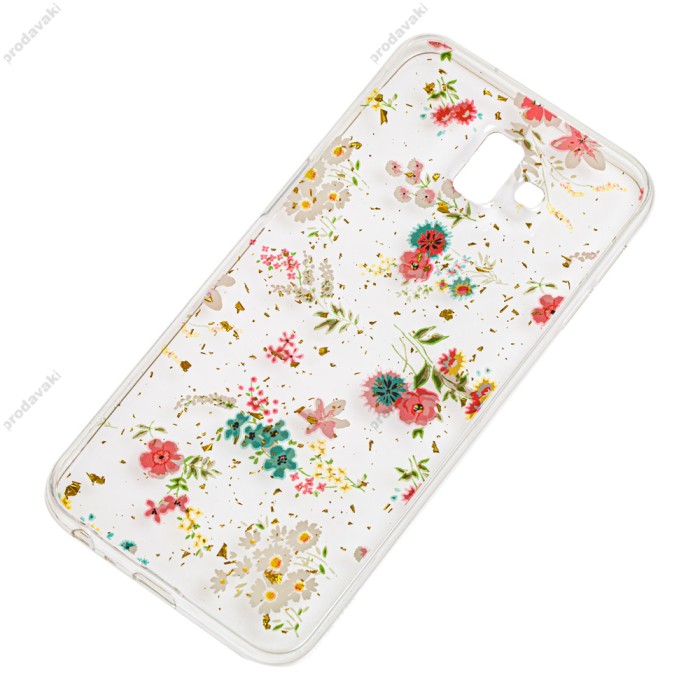 Чохол для Samsung Galaxy J6+ 2018 (J610) Flowers Confetti "польові квіти"