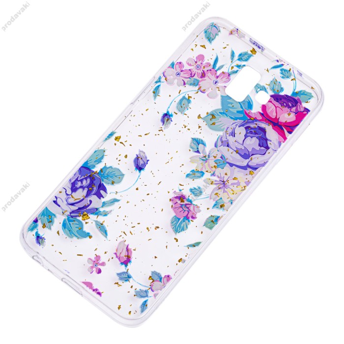 Чохол для Samsung Galaxy J6+ 2018 (J610) Flowers Confetti "квіти"