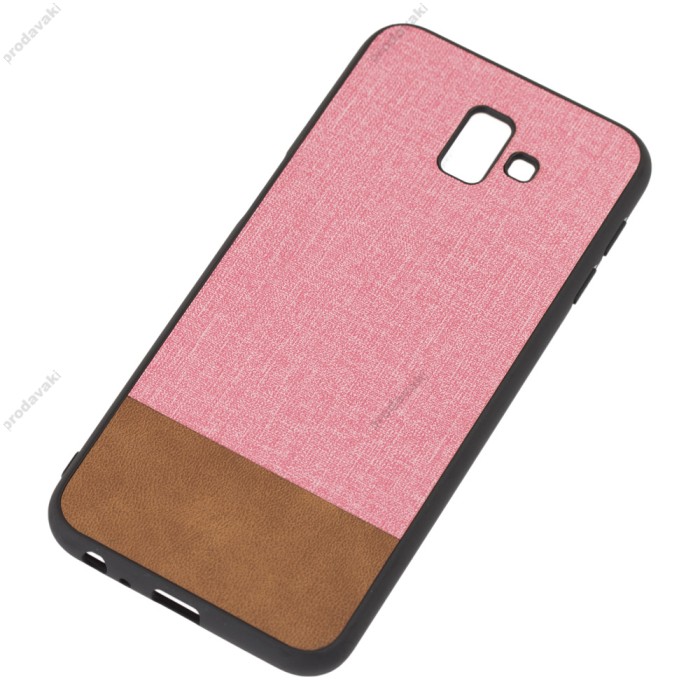 Чохол Samsung Galaxy J6+ 2018 (J610) Hard Textile рожево-коричневий