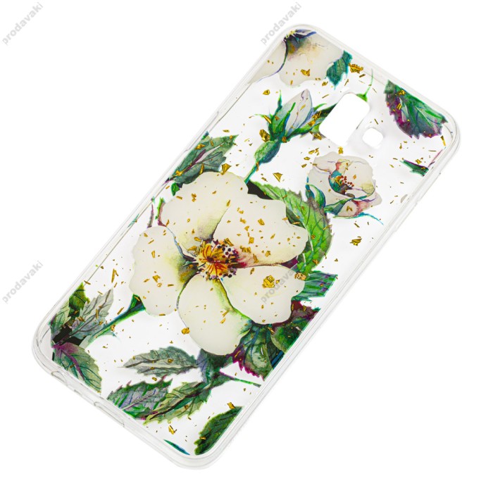 Чохол для Samsung Galaxy J6+ 2018 (J610) Flowers Confetti "шипшина"