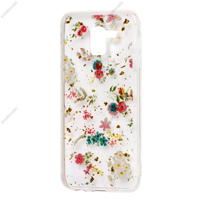 Чохол для Samsung Galaxy J6 2018 (J600) Flowers Confetti "польові квіти"