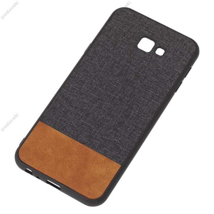 Чохол для Samsung Galaxy J4+ 2018 (J415) Hard Textile чорно коричневий