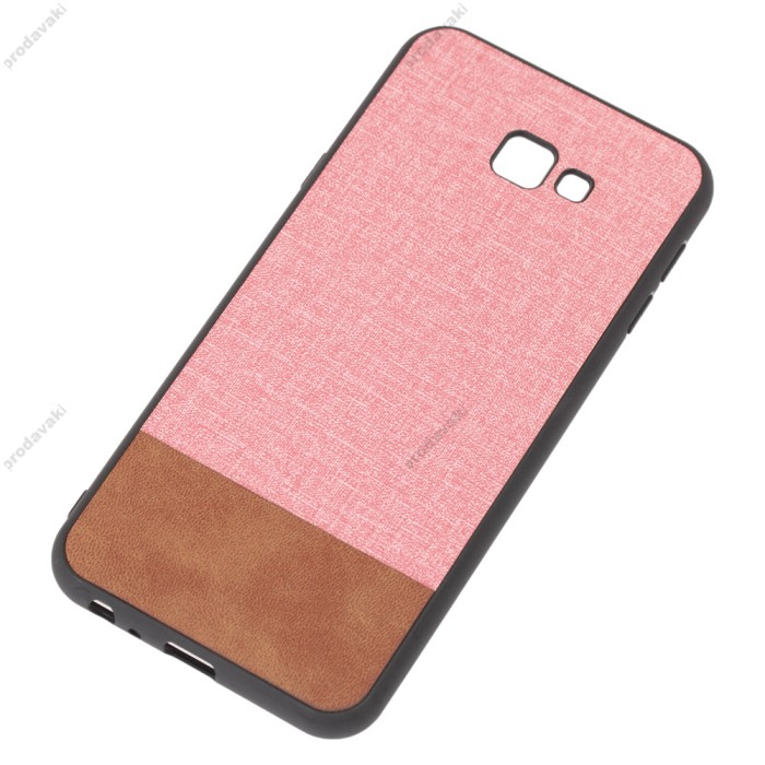 Чохол для Samsung Galaxy J4+ 2018 (J415) Hard Textile рожево-коричневий