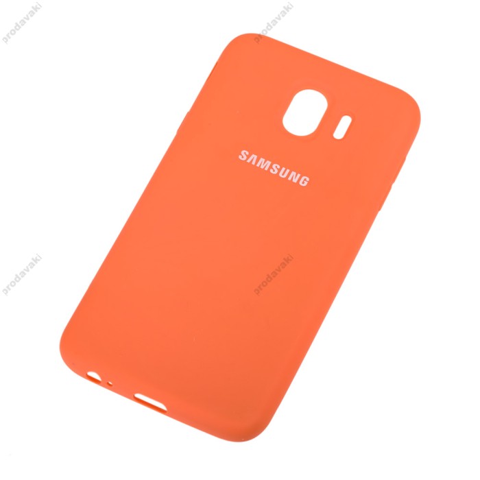 Чохол для Samsung Galaxy J4 2018 (J400) Silicone cover оранжевий
