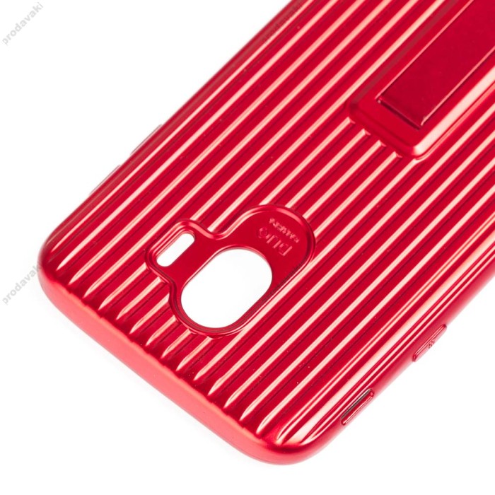 Чохол для Samsung Galaxy J4 2018 (J400) Luggage з підставкою червоний