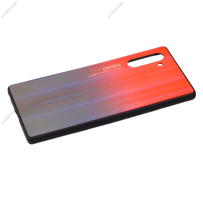 Чохол Samsung Galaxy Note 10 (N970) Gradient glass червоний