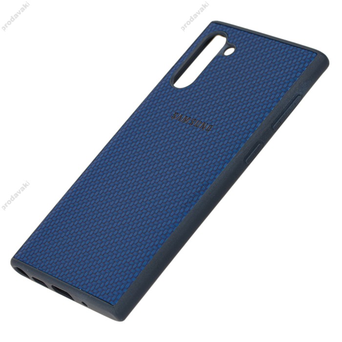 Чохол Samsung Galaxy Note 10 (N970) Carbon New синій