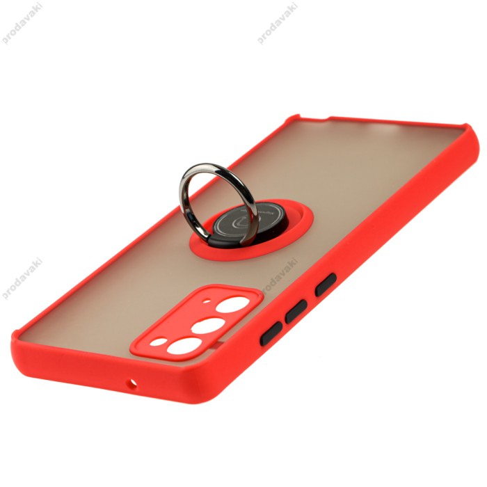 Чохол Samsung Galaxy Note 20 (N980) LikGus Edging Ring червоний