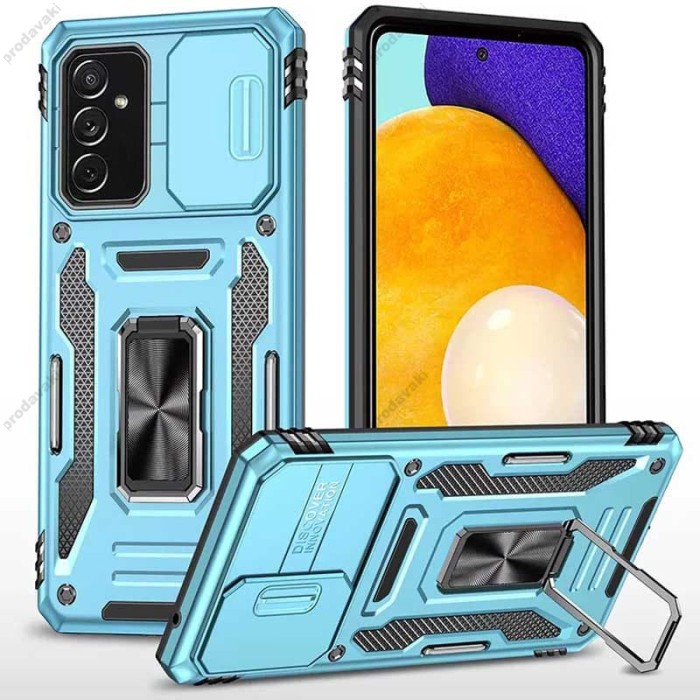 Чохол для Samsung Galaxy A34 (A346) Camshield Army Ring light blue