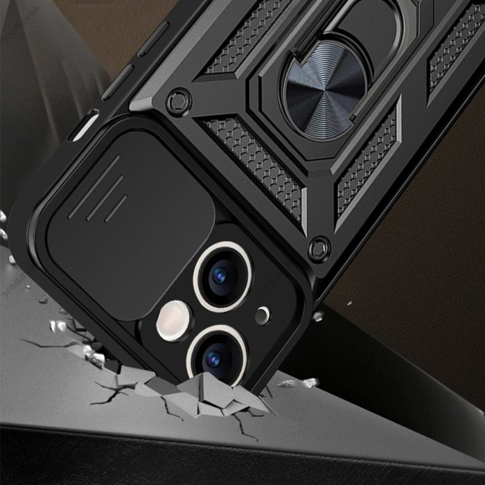Чохол Samsung Galaxy A14 Serge Ring Armor ударостійкий чорний