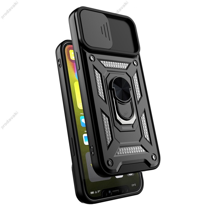 Чохол Samsung Galaxy A14 Serge Ring Armor ударостійкий чорний