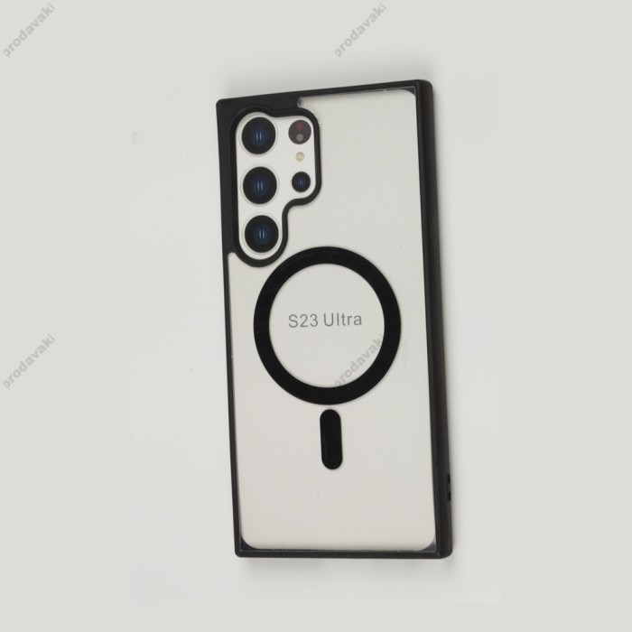 Чохол Samsung Galaxy S23 Ultra Berlia Color MagSafe black