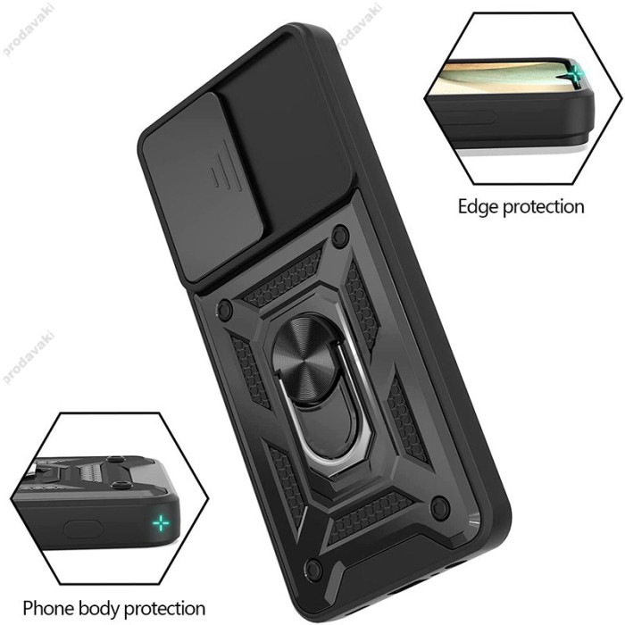 Чохол для Samsung Galaxy M14 (M146) Serge Ring Armor ударостійкий зелений