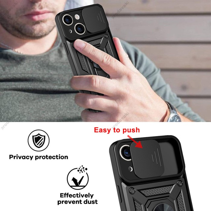 Чохол для Samsung Galaxy A14 Serge Ring Armor ударостійкий зелений