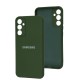 Чохол для Samsung Galaxy A34 (A346) Silicone Full camera dark green