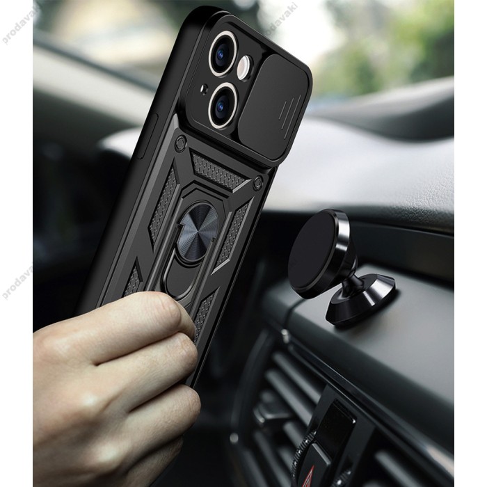 Чохол Samsung Galaxy A14 Serge Ring Armor ударостійкий синій