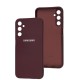 Чохол Samsung Galaxy A24 (A245) Full camera бордовий / marsala