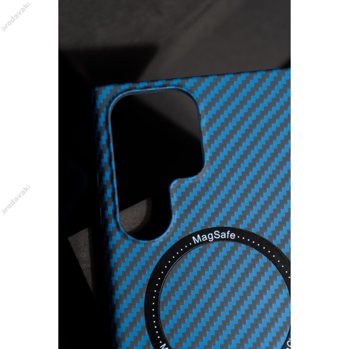 Чохол Samsung Galaxy S23 Wave Carbon MagSafe blue