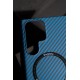 Чохол Samsung Galaxy S23 Wave Carbon MagSafe blue