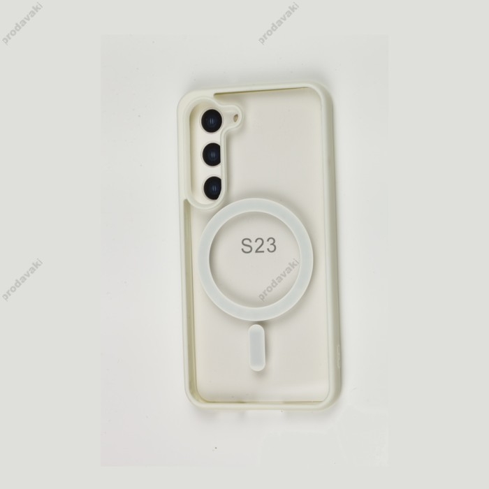 Чохол Samsung Galaxy S23 Berlia Color MagSafe white