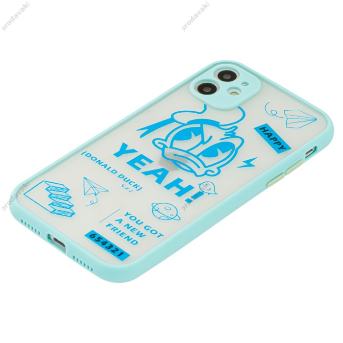 Чохол для iPhone 11 Picture shadow matte Donald Duck бірюзовий