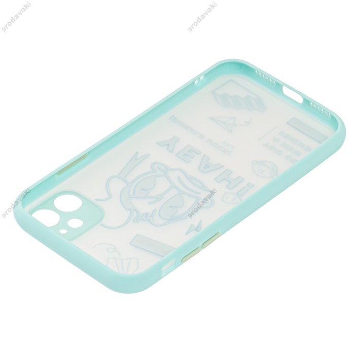Чохол для iPhone 11 Picture shadow matte Donald Duck бірюзовий