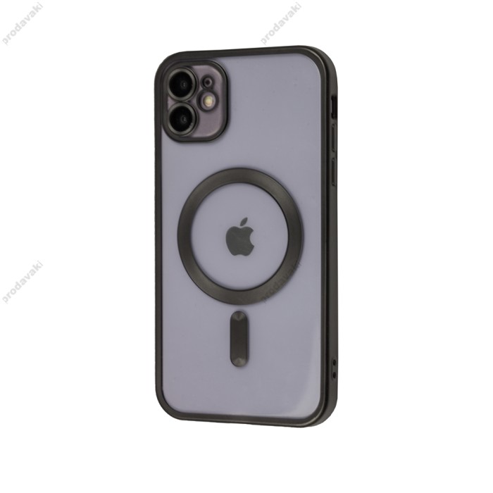 Чохол для iPhone 11 Titanium Fibra Chrome MagSafe black
