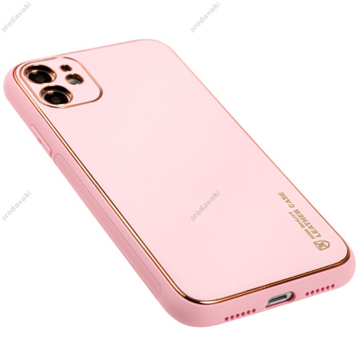 Чохол для iPhone 11 Leather Xshield pink