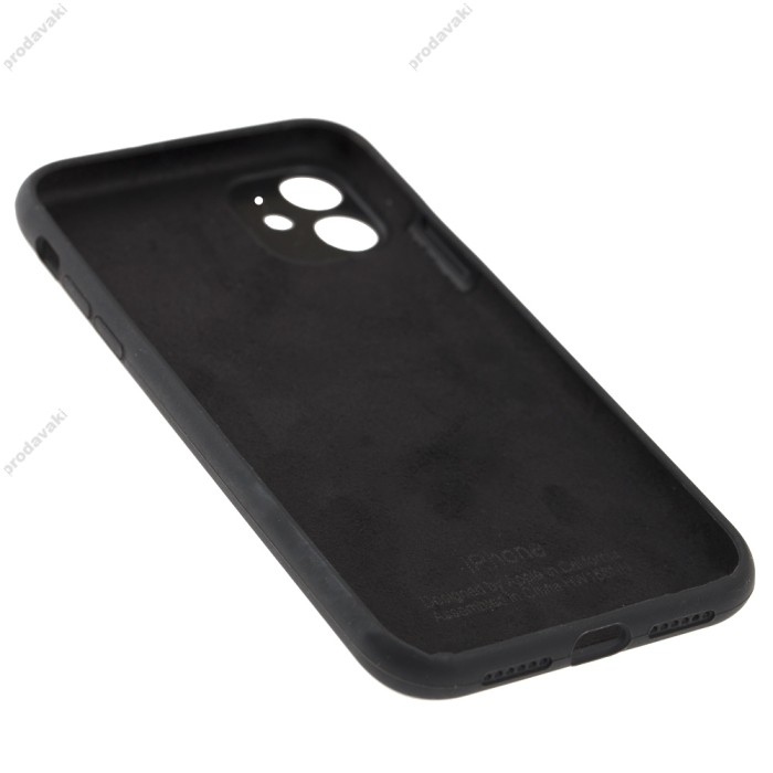 Чохол для iPhone 11 Silicone Full camera чорний