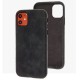 Чохол для iPhone 11 Leather croco full black