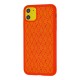 Чохол для iPhone 11 Silicone Weaving червоний